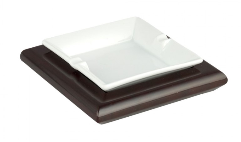 Σταχτοδοχείο Πορσελάνης-Ξύλινο WM Collection 15εκ. N935501 (Υλικό: Ξύλο, Χρώμα: Λευκό) - WM COLLECTION - N935501